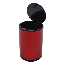 Car Ashtray Aluminum Alloy Auto Ashtray Windproof For Home Office (Red)