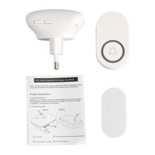 Sonnette sans fil Plug and Play, auto-alimentée, étanche, multifonctionnelle, haute qualité sonore, facile à installer