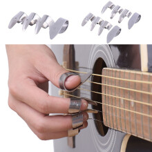 4Pcs Finger Picks Open End Convinent Stainless Steel Stringed Instrument Plectrums for Guitar