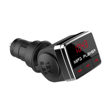 Wireless Car Radio Adapter Bluetooth FM Transmitter For Hands Free Calls With Dual USB Charging Ports Voice Recognition And Multiple Music Sources