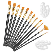 Thumb Hole Design Paint Palette, Deep Well For Mixing Colors Smooth Surface Easy To Clean Durable Plastic Construction Multiple Painting Uses Oval