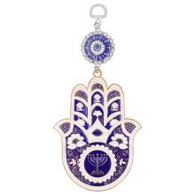 Lucky Pendant Decoration Blue Evil Eye Decoration Evil Eye Warder Turkish Nazar Bead Wall Hanging Ornament Metal Home Protection Decor Handcrafted