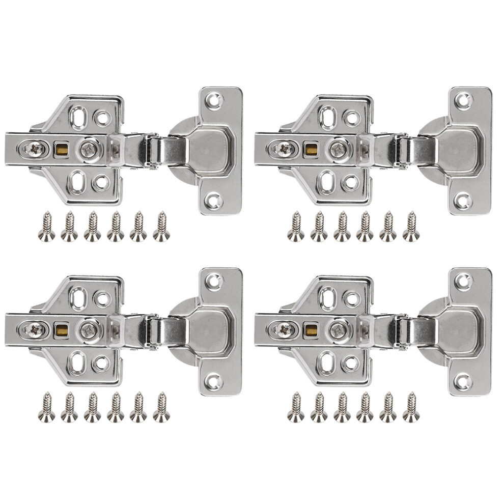 Adjustable Installation Cabinet Hinge Concealed European Hinges With Built In Damper Silent System Noise Reduction Durable Steel For Kitchen (4Sets) 9191629346738