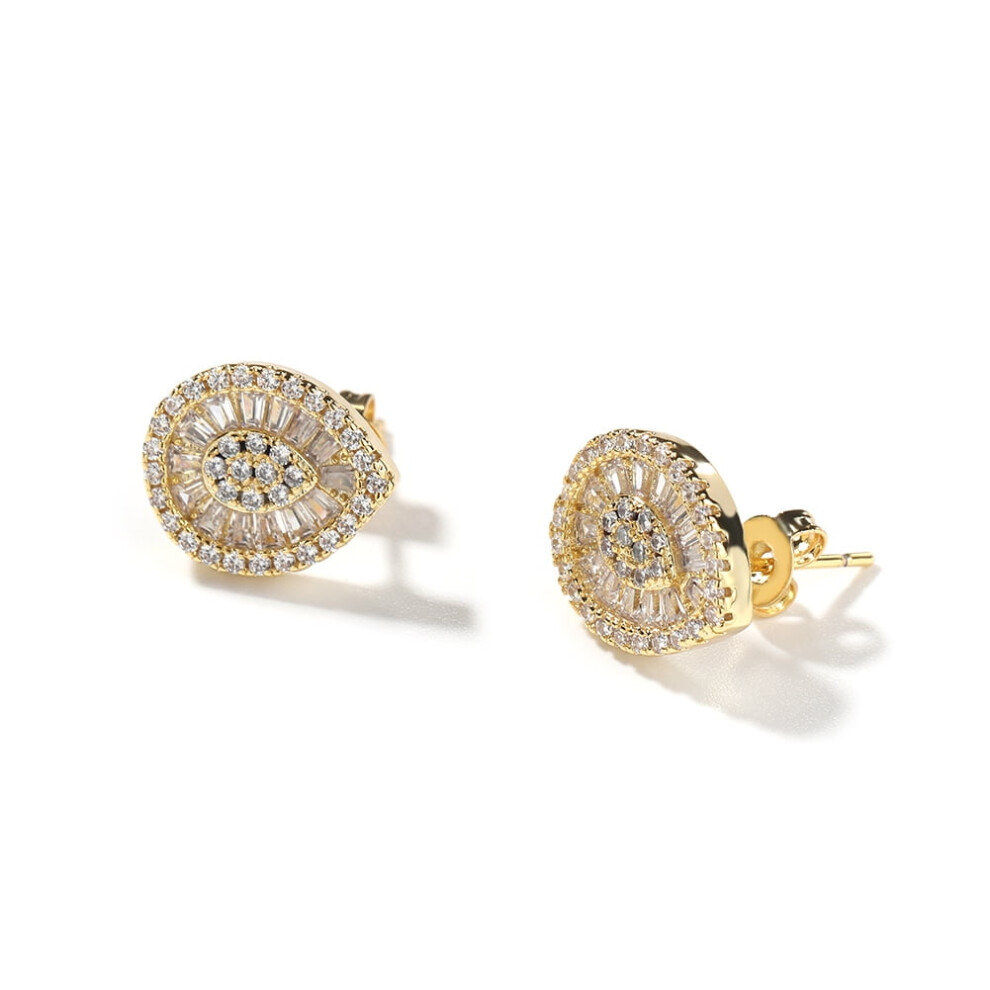 Hip-Hop teardrop stud earrings zircon round-image-OPC-PVXVF7Q-NEW