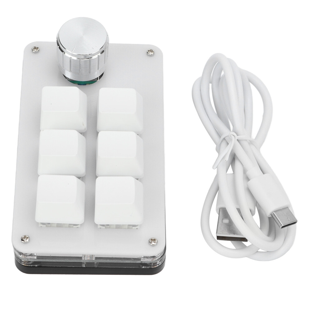 Customizable Shortcut Keys Macro Keyboard, One Handed Mechanical Keyboard With Adjustable Knob Programmable Keypad Plug And Play Usb Interface 9370362980762