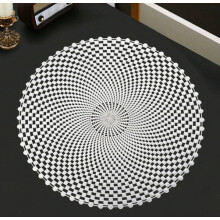 2 pcs Nordic Round Hollow Placemats – Waterproof, Non-Slip, Insulated PVC Hot Stamping Mats