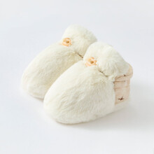 Newborn Baby Boy Girl Soft Plush Booties, Infant Slippers Socks Shoes, Non Skid Gripper Toddler First Walkers Winter Ankle Crib Shoes