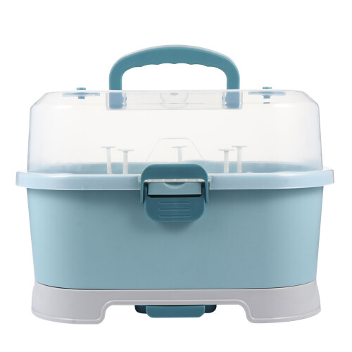 1Pz Porta Biberon E Accessori Blu in Materiale PP Resistente E Leggero 1
