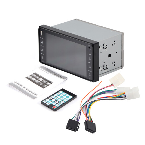 Car Audio System With Bluetooth Streaming Rear Camera Input Mirror Cast Capability FM RDS Radio Touch Control Panel Universal Installation Options