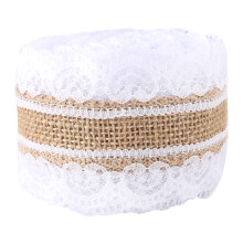Fray Resistant Edges Burlap Ribbon With Lace Rustic Craft Supplies Natural Jute Fabric Fine Workmanship Flexible Ribbon Gift Wrapping Ribbon Eco
