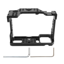 Jaula para cámara Sony A7III A7RIII A9, estabilizador de equipo para filmación con asa superior y puntos de montaje, jaula de aleación de aluminio