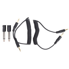 Cable de repuesto de PVC duradero compatible con auriculares Audio Technica ATH M50x, cable de extensión AUX en espiral, adaptador Plug and Play