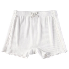 AWZXDE Girls Secure Fit Shorts For Girls Solid Color Loose Fit Underwear Layer Casual Comfortable Summer Wear White,6-7 Years