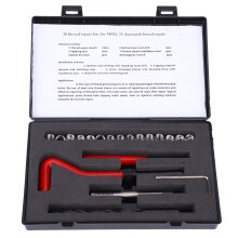 Metric Sizes Thread Repair Kit For Automotive Parts, Re-thread Tool Full Set With User-Friendly HSS Drills And Helicoil Inserts In Portable Storage