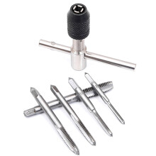 T Type Thread Tap Reamer Metric Screw Tap Hand Taps Drill Bit Set Screw Hole Drill Bit Set Machine Thread Tap Hand Tool