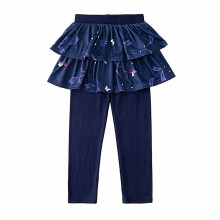 Toddler Kids Little Girls Girls School Uniform Pants Leggings With Skirts Stretch Warm Jegging Purple