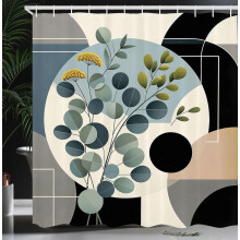 Kevätsuihkuverho, pääsiäispuput, kanit kukka-asetelmassa, kukat ja perhoset, kangas, kylpyhuoneen sisustussetti koukkuilla, 60x72 tuumaa