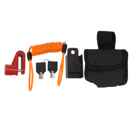 Scooter Disc Brake Lock Extendable Steel Cable Alarm Lock Security Antitheft Protection Convenient Attachment Versatile Use