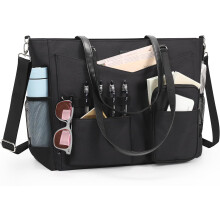 Docententas Laptoptas voor dames 17-inch laptop werktas met compartiment Grote computertas Nylon kantoor aktetas Handtas Zakelijke tas