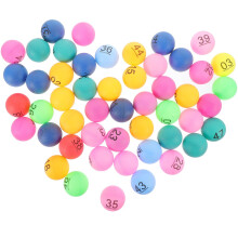 50 de bucăți bile de Bingo ping-pong din plastic numerotate bile de Bingo 1to50 bile de tombolă bile de loterie multicolore bile de joc înlocuire