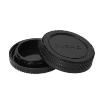 Front Body Cap & Rear Lens Cap Replacement for Olympus for 4/3 Mount Camera Body & EF Lens Replaces