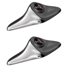 2X HD AHD1080P ryggekamera for blindsone med ledningsnett, sølvfarget – kompatibel med AHD-systemer