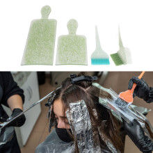 4 Pieces Hair Dyeing Tool Kit for Highlights & Bleaching Green Hair Stylist Kit