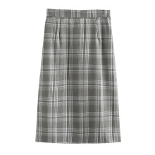 Vintage-Karo-Wollröcke für Damen, elegante, elastische, hochtaillierte Tartan-Midi-Bleistiftröcke für Herbst/Winter 2025