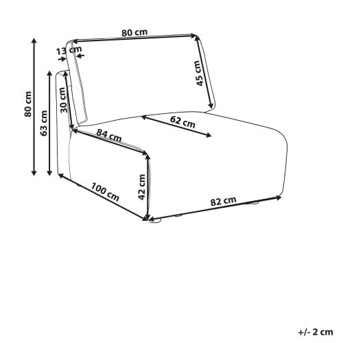 Beliani 1-Seat Section KIVVIK Boucle Off-White 2