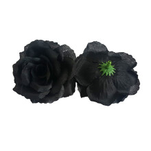 Kunstbloemen van zijde, zwart, voor tafeldecoratie (20 stuks)
