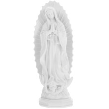 Escultura artesanal em resina da Virgem Maria, estátua branca, 1 conjunto.