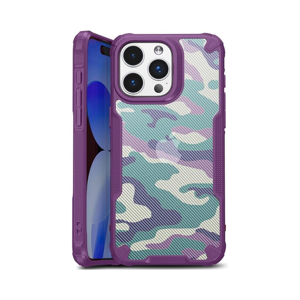 Iphone 15 Plus Camo Shockproof Case Purple 9178400821011