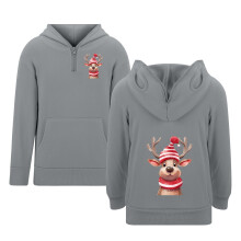 Youth Boys Printed Hoodie Pullover Sweatshirt – Zipper Eyelet Accent With Pocket Design, Casual Activewear Style, Outdoor Play And Daily Wear