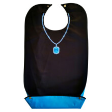 5Pcs Black Waterproof Adult Bib Foldable Polyester Clothing Protector