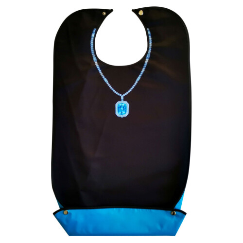 5Pcs Black Waterproof Adult Bib Foldable Polyester Clothing Protector