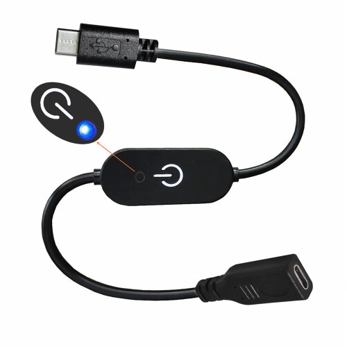 Câble de commande pour interrupteurs à variateur tactile de type C haute capacité avec indicateurs bleus pour espaces de travail créatifs