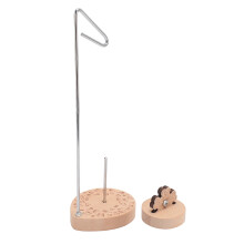 Vielzweck-Metall- und Holz-Thread-Spulenhalter mit Schneide, aus Massivholz und Metall, 13,5 x 11,5 x 2,5 cm