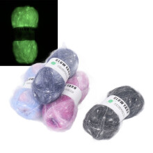 Set of 4 Glow Yarn Rolls 152yd Each Soft Handcraft Luminous for DIY Arts Crafts