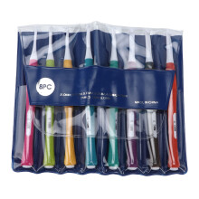 Anti Slip Ergonomic Silicone Soft Grips Crochet Hook Set Inline Crochet Hooks Smooth Yarn Glide Soft Touch Crochet Needles For Arthritic Hands Curved