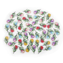 Gjennomsiktige blomsterklistremerker for scrapbooking, vintage naturplantehåndverksklistremerke vanntett rivebestandig høy gjennomsiktighet