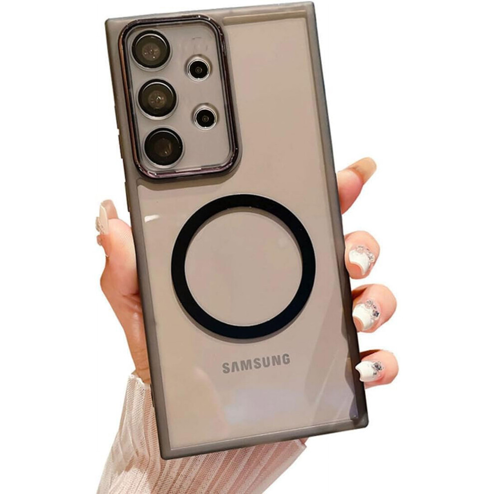 Compatible With Galaxy A52 5G Magnetic Clear Case Â Slim Tpu, Shockproof, Camera-Protective, Magsafe-Compatible (Black) Black 9399596666846