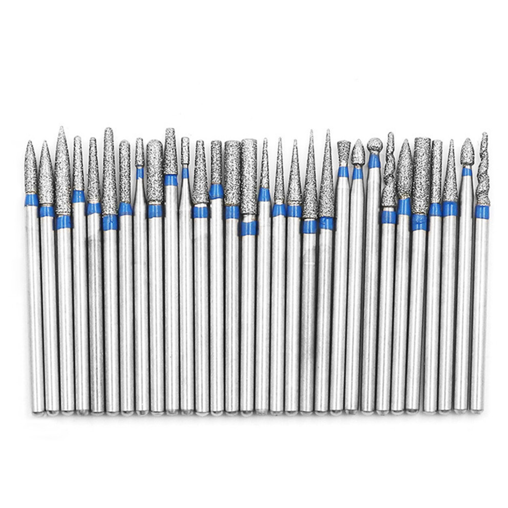 Acrylic Gel Nails Nail Drill Bits Set Diamond Cuticle Remover Bits Electric Nail File Bit, Precision Diamond Tungsten Carbide Heat Resistance