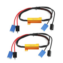 Compatível com lâmpadas HID e LED. Kit resistor de carga LED Canbus anti-oscilação para faróis, faróis de neblina e luzes diurnas (DRL),