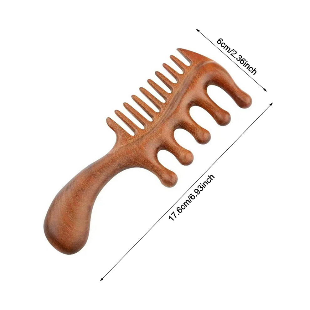 Roc-Electron Sandalwood Massage Comb For Hair Growth & Relaxation