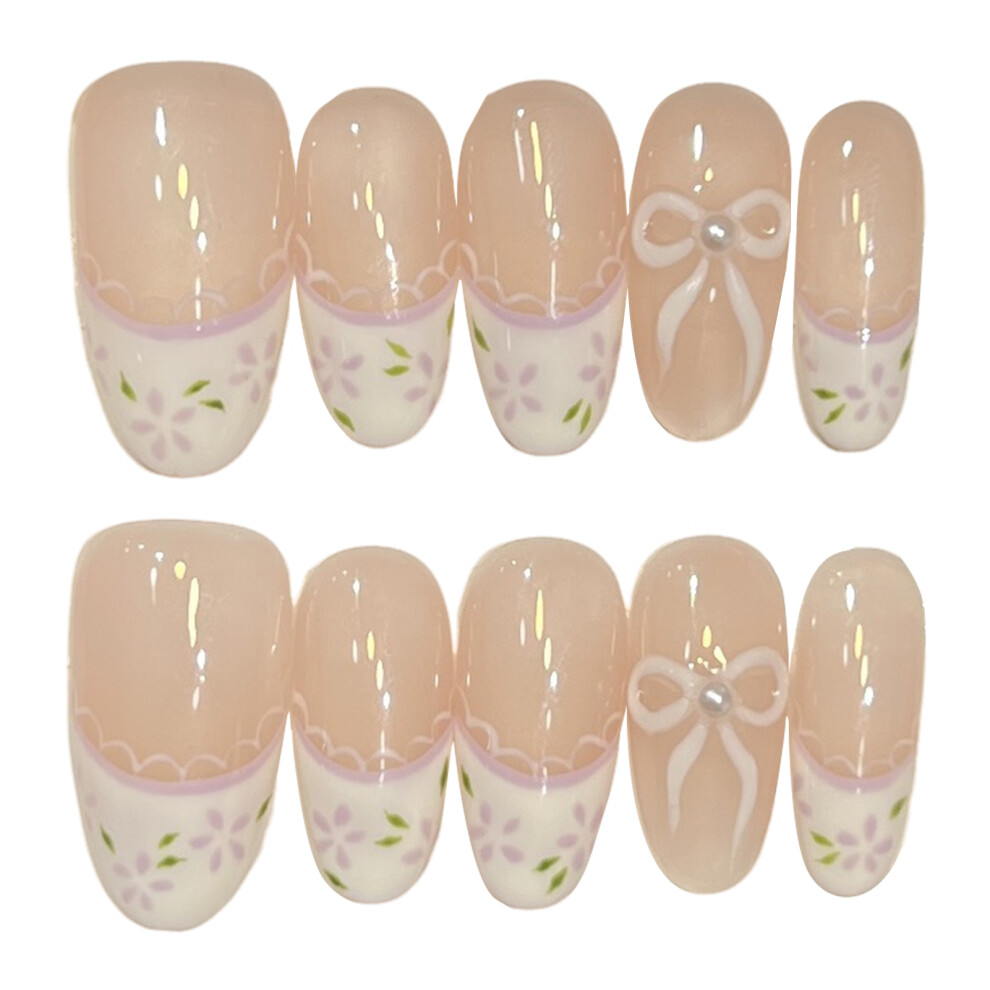Dachuang Beauty (L) Sweet Oval Fake Nails For Diy Manicure