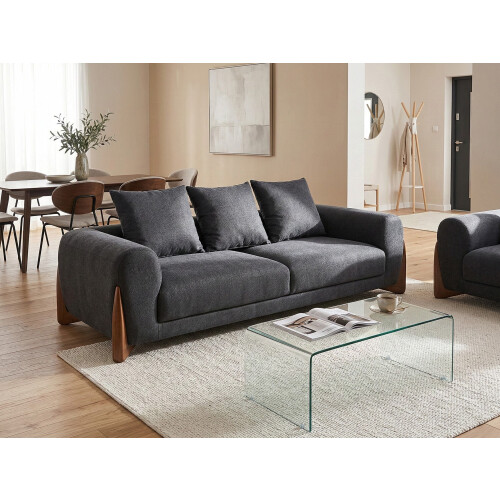 Beliani Sofa 3 Seater VINLIDEN Black 1