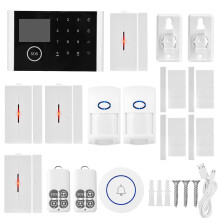Real Time Alerts Home Alarm System With WiFi And GSM Dual Network Smart Touchscreen Voice Guidance Smart Life Compatible Easy DIY Setup Wireless