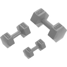3Pcs Gym Equipment for Educational Demonstration in Creative Display Grey Alloy