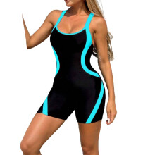 Women's Boyleg One-Piece Swimsuit for Water Aerobics