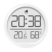 Digital Temp & Humidity Meter + Alarm Clock, Wall-Mounted Silent Kitchen Clock with Clear Display, Modern Home Decor – Compatible with US Outlets